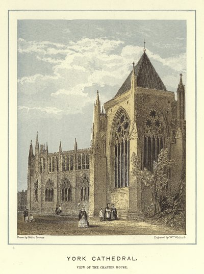 York Cathedral, view of the chapter house by Hablot Knight Browne